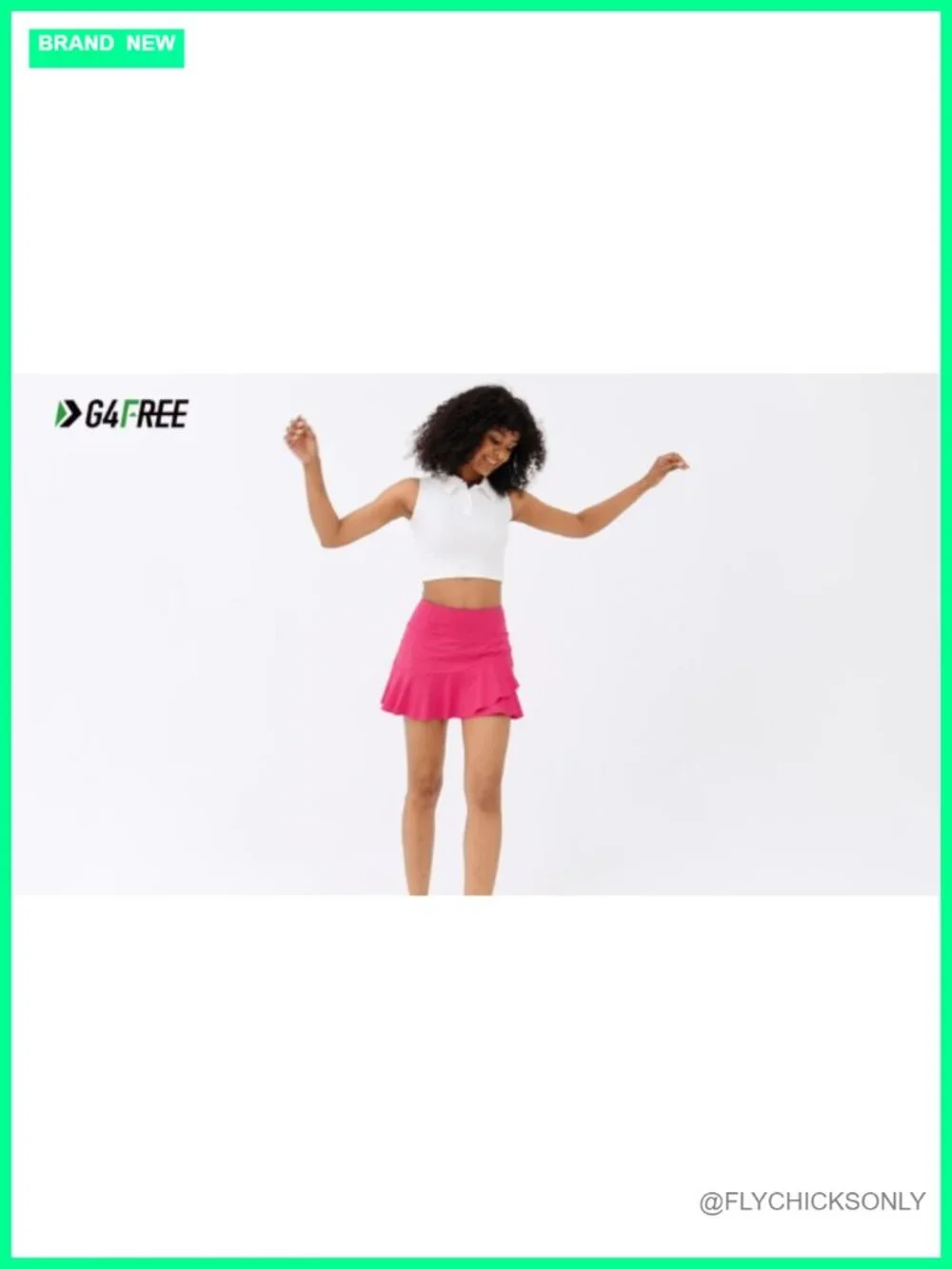 Tennis Skirt with High Waist and Pockets Ruffle Athletic Skort with Inner Shorts